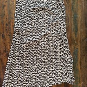 H&M Monochrome Patterned A-Line Skirt